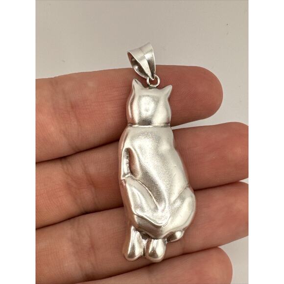 Sterling Silver 925 Cat Pendent - Picture 3 of 7